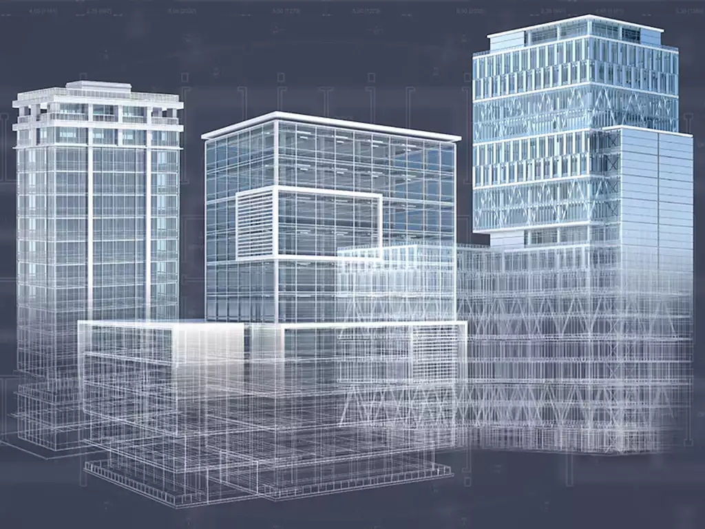 Building information model wireframe